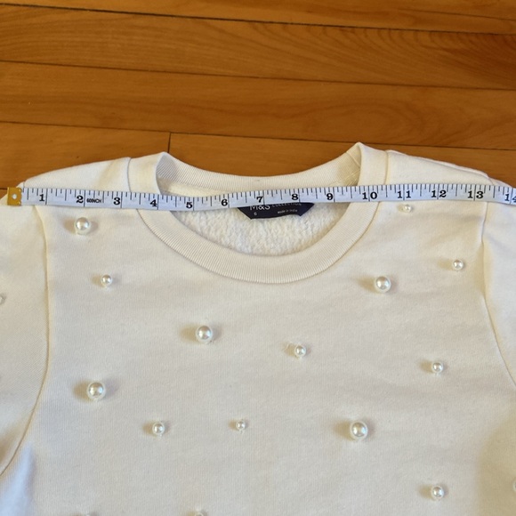 Marks & Spencer cream pearl sweater UK6, US2 - Picture 3 of 5